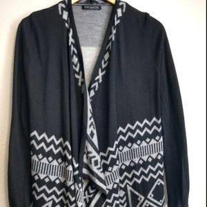 Wrap cardigan with double layer